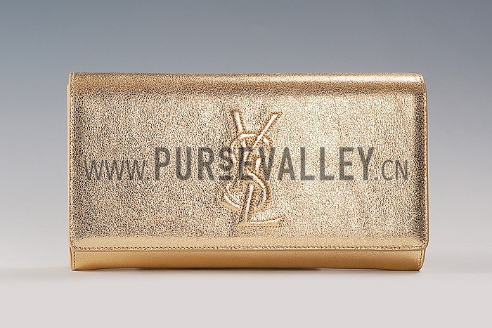 Saint Laurent Belle De Jour Clutch Gold 608312