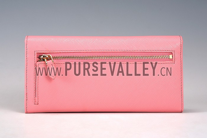 Prada Saffiano Leather Pink Wallet