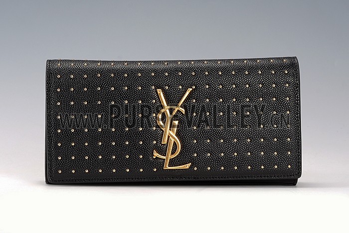 Saint Laurent Classic Monogramme Studded Clutch 608309