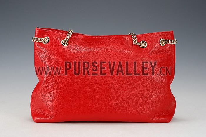 Gucci Soho Leather Top Handle Red Bag