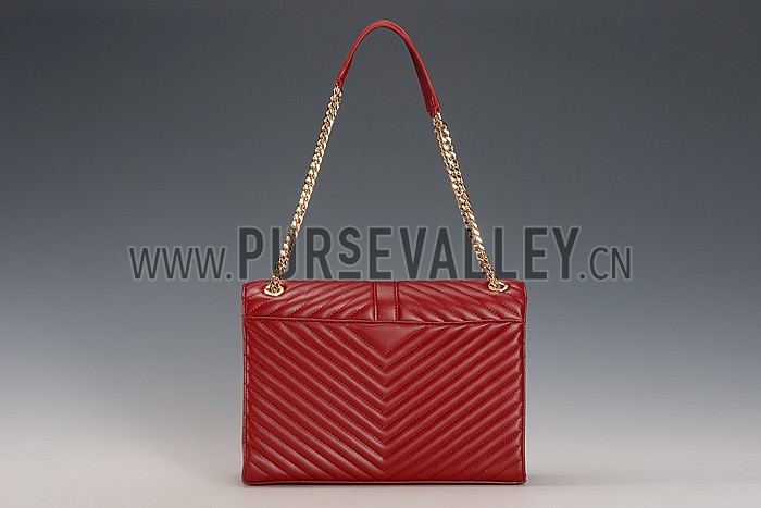 Saint Laurent Monogram Satchel Dark Red