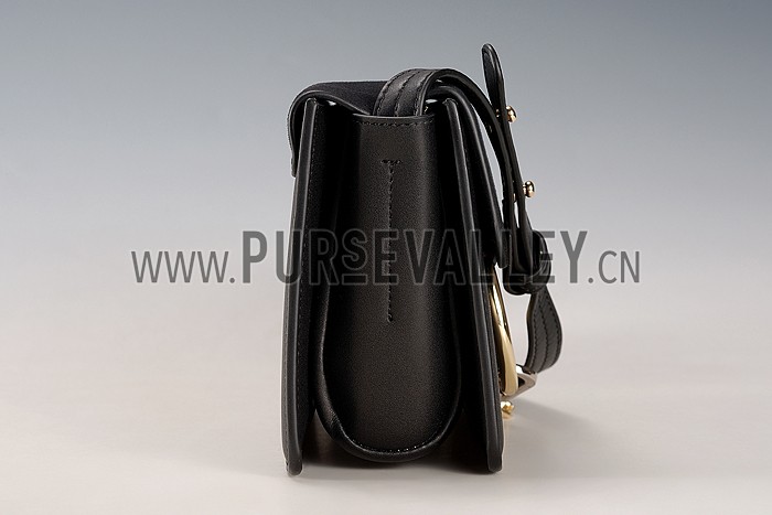 Chloe Faye Small Bag Black Suede Leather Flap