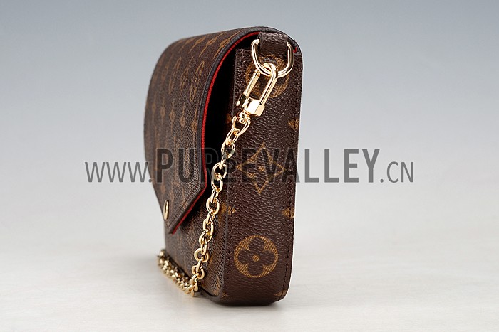 Louis Vuitton Monogram Felicie Chain Wallet Fuchsia 18926651