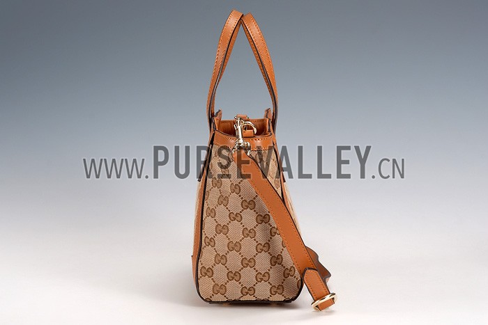 Gucci Swing Ebony/Tan Tote Small