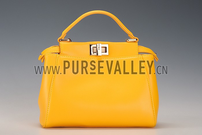 Fendi Peekaboo Karlito Capsule Detail Yellow Bag