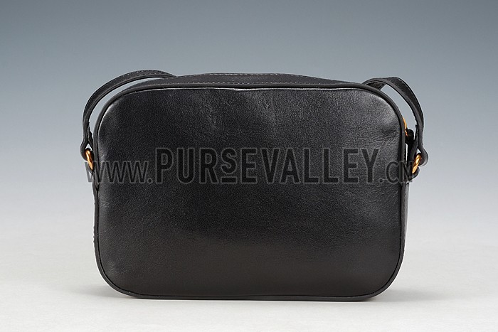 Gucci Bee Detail Black Leather Bag