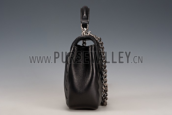 Saint Laurent College Monogram Medium Bag Black