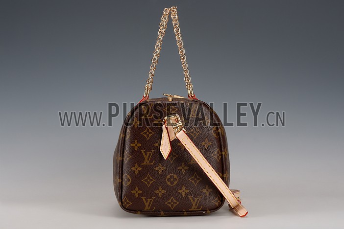Louis Vuitton Monogram Speedy 30 Bag With Chain Shoulder Strap