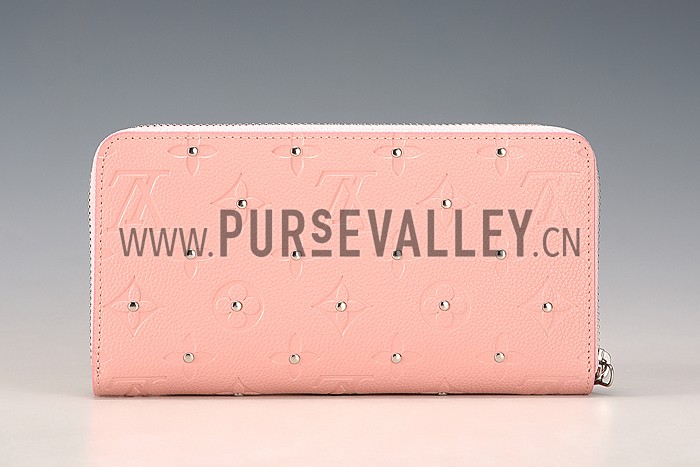 Louis Vuitton Empreinte Zippy Wallet With Studs Light Pink