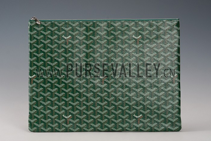 Goyard Zipped Pouch Green