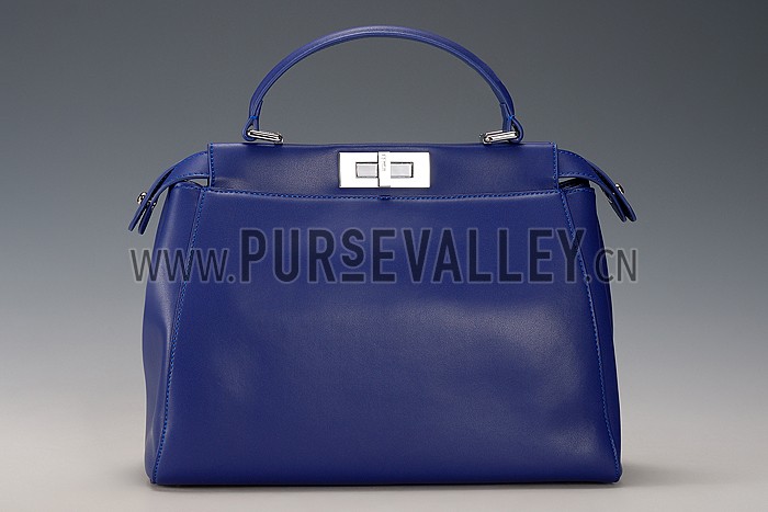 Fendi Peekaboo Medium Blue Bag