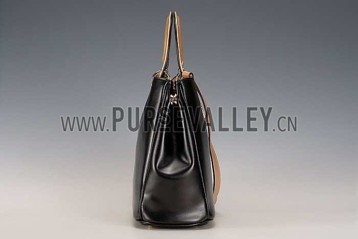 Diorissimo Medium Dark Gold and Black City Bag