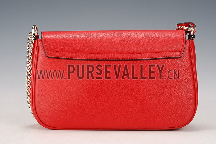 Gucci Soho Leather Shoulder Bag Red
