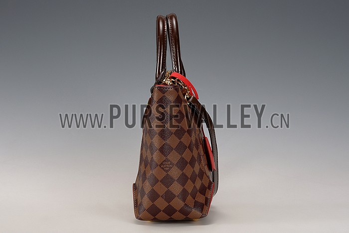 Louis Vuitton Cassa Tote PM Damier Ebene Canvas Red
