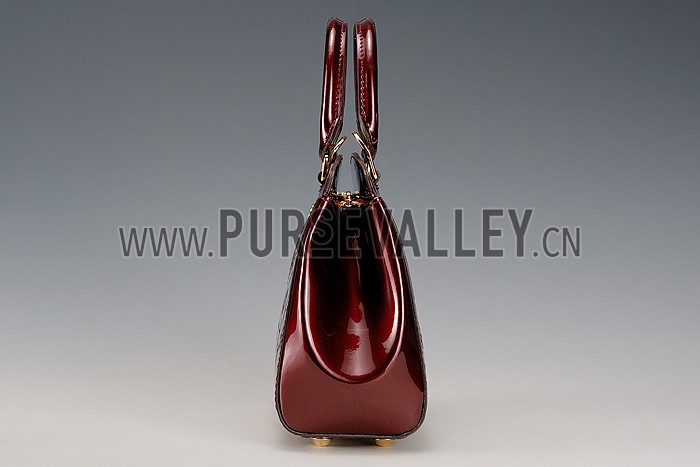 Louis Vuitton Brea Monogram Vernis PM Bag Dark Red