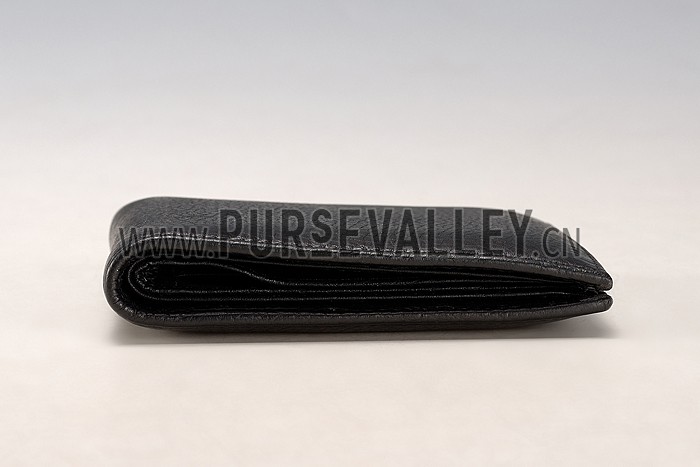 Gucci Bi-Fold Wallet With Interlocking G Metal Detail Black