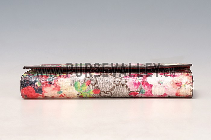 Gucci Red Blooms Supreme Canvas Wallet