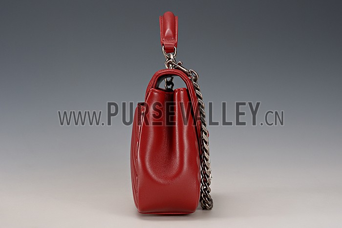 Saint Laurent College Monogram Medium Bag Dark Red