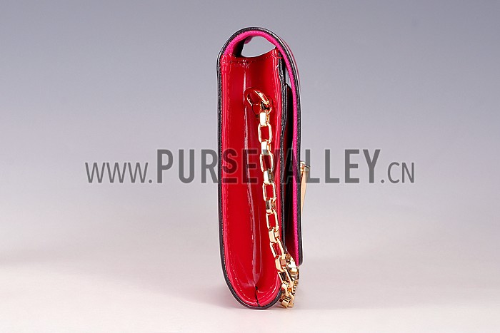 Louis Vuitton Chain Louise Patent Leather Fuchsia