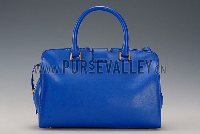 Saint Laurent Monogram Cabas Small Leather Bag Blue