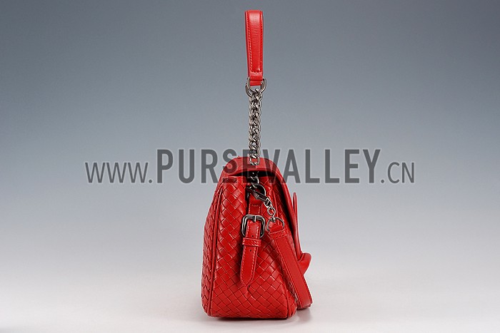 Bottega Veneta Rialto Shoulder Red Bag
