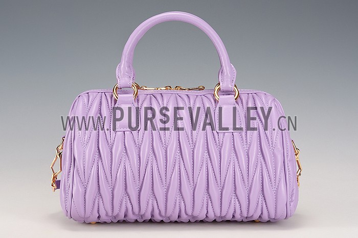 Miu Miu Matelasse Top Handle Large Purple