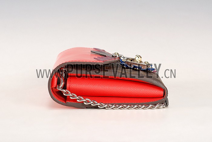 Louis Vuitton Monogram Totem Chain Wallet Flamingo