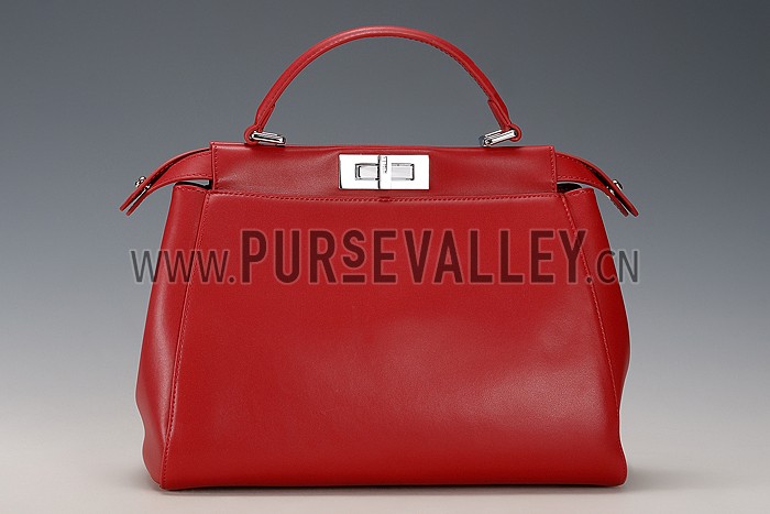 Fendi Peekaboo Medium Red Bag