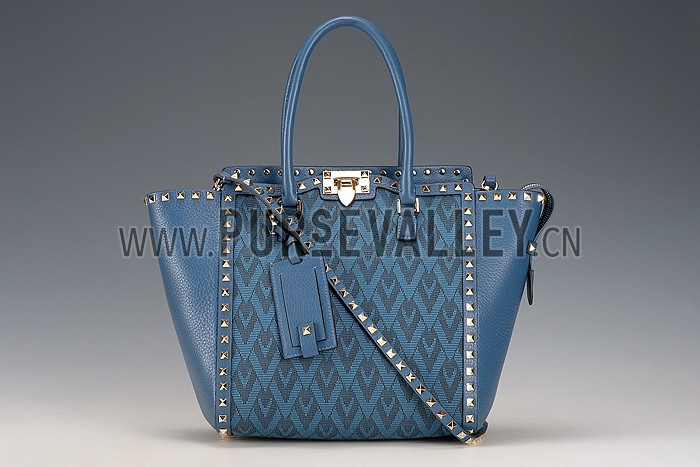 Valentino Viva Valentino Fabric Top Handle Bag Blue