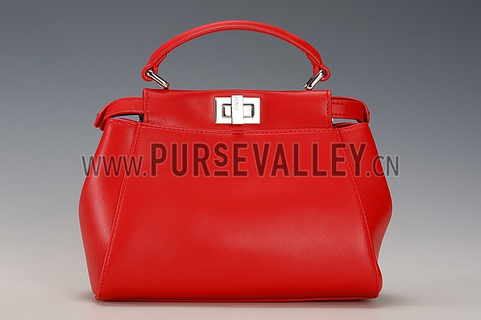 Fendi Peekaboo Mini Red Bag
