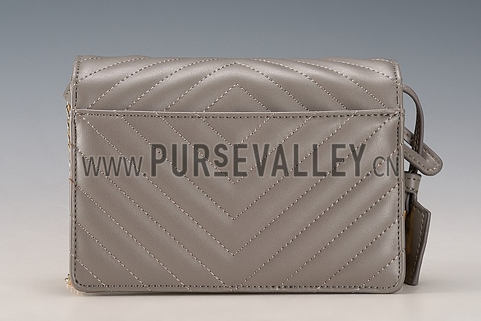 Saint Laurent High School Matelasse Medium Bag Grey