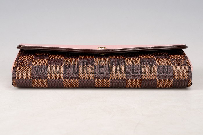 Louis Vuitton Damier Ebene Normandy Wallet Pink 18926655