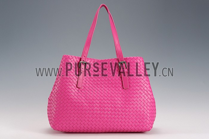 Bottega Veneta Intrecciato Roma Bag Pink