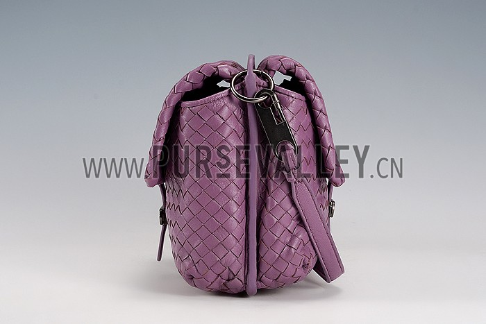 Bottega Veneta Crossbody Intrecciato Purple Bag