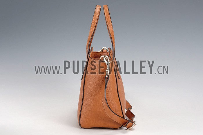 Gucci Swing Tan Leather Tote Small