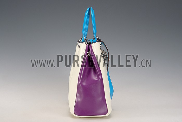 Diorissimo Medium Beige, Blue and Purple City Bag
