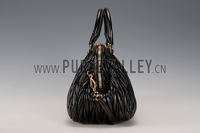 Miu Miu Matelasse Doctor Black Bag
