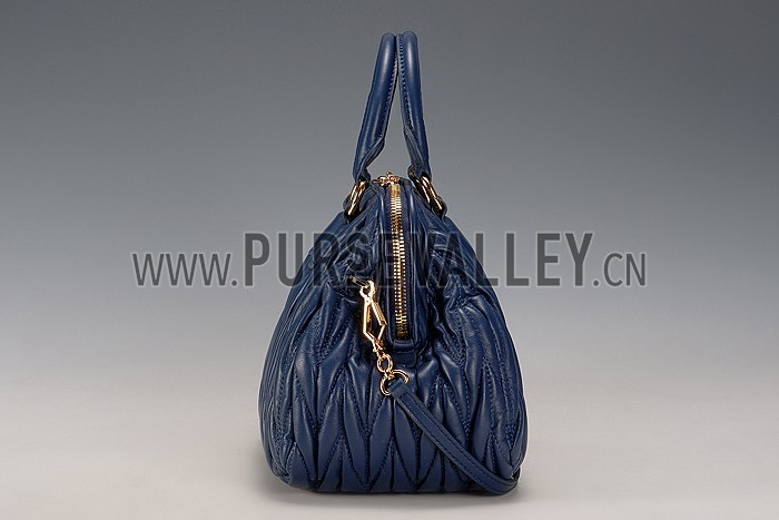 Miu Miu Matelasse Doctor Dark Blue Bag