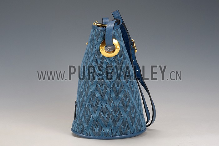 Valentino Viva Valentino Fabric Bucket Bag Blue