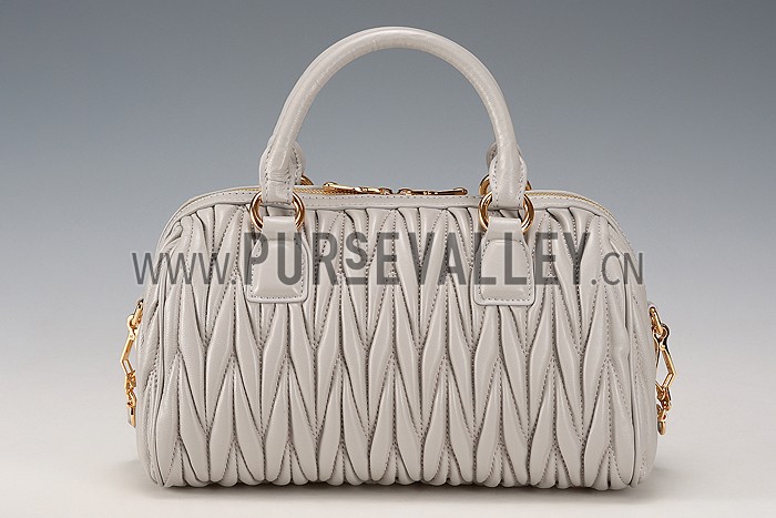 Miu Miu Matelasse Top Handle Large Grey