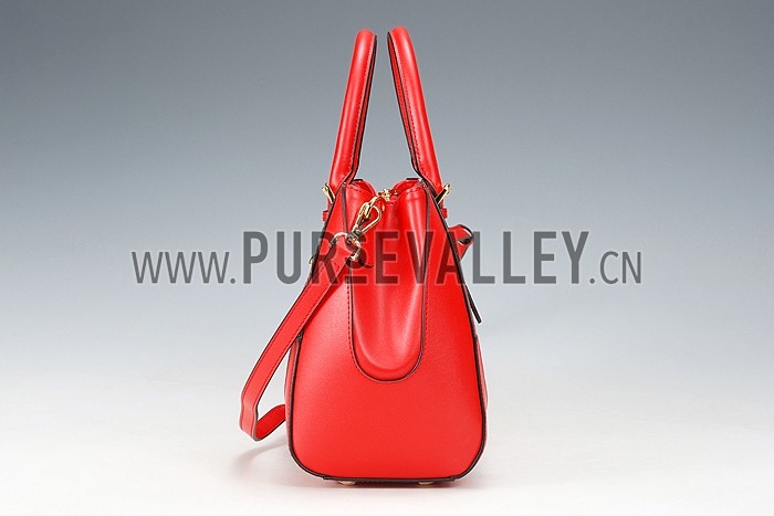 Prada Crocodile Leather Shoulder Bag Red