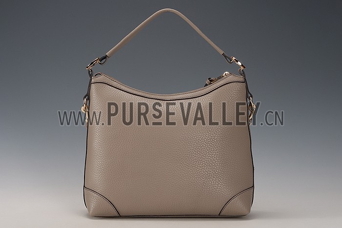Gucci Miss GG Leather Hobo Grey