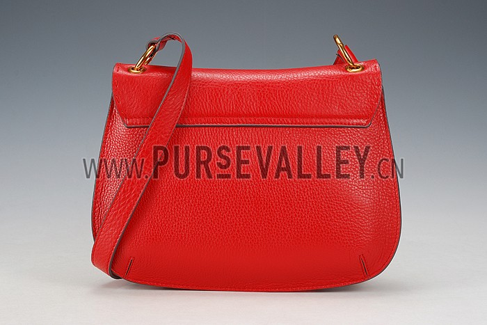 Gucci Marmont Leather Shoulder Bag Red