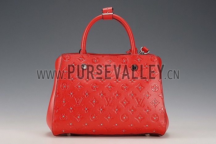 Louis Vuitton Montaigne Empreinte Studs BB Red