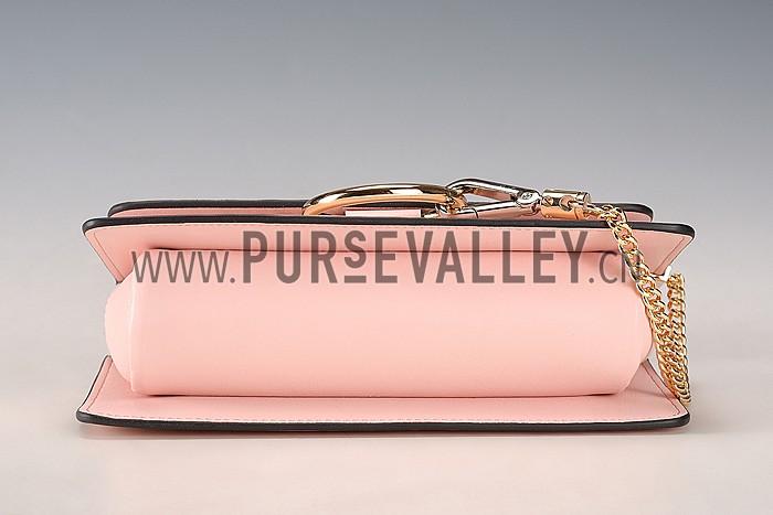 Chloe Faye Small Bag Light Pink Suede Leather Flap