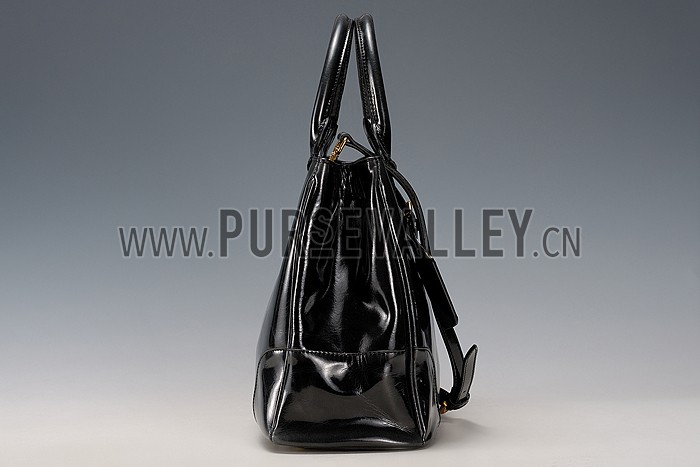 Prada Classic Patent Leather Satchel Black
