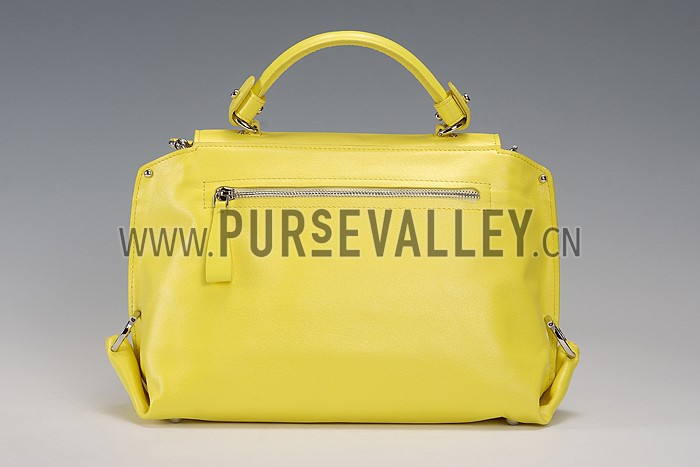 Salvatore Ferragamo Pebbled Leather Sofia Medium Yellow 608264