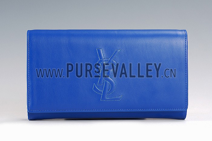 Saint Laurent Belle De Jour Clutch Blue 608311