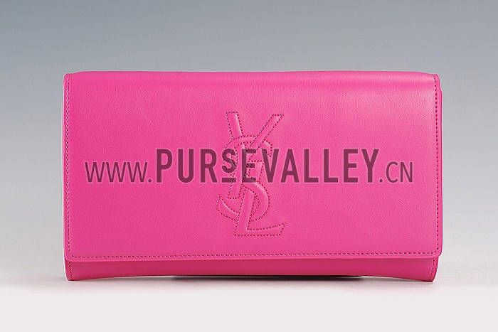 Saint Laurent Belle De Jour Clutch Fuchsia 608313