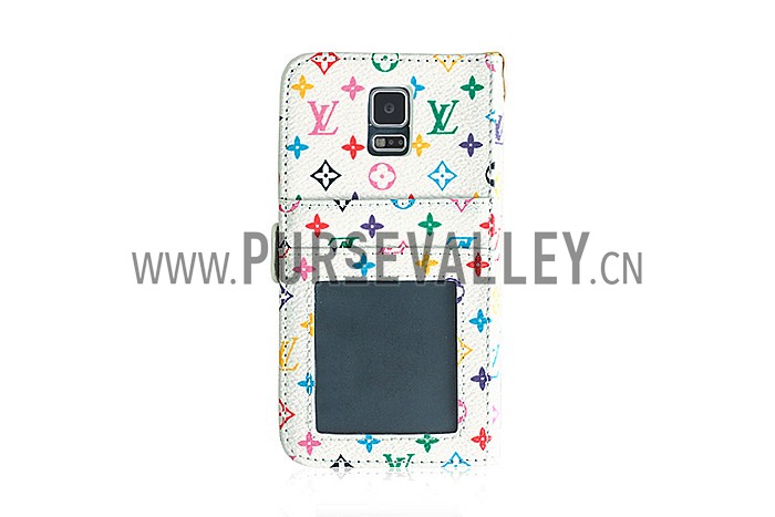 Louis Vuitton White Murakami Wallet Case with Mirror for Galaxy S5